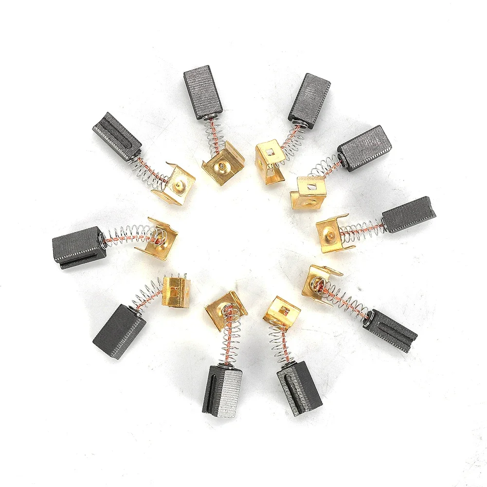 10pcs Carbon Brushes 6.4x7.9x12.5mm For Black Decker CD105 CD110 CD115 KG900 Angle Grinders Accessories Power Tool Parts