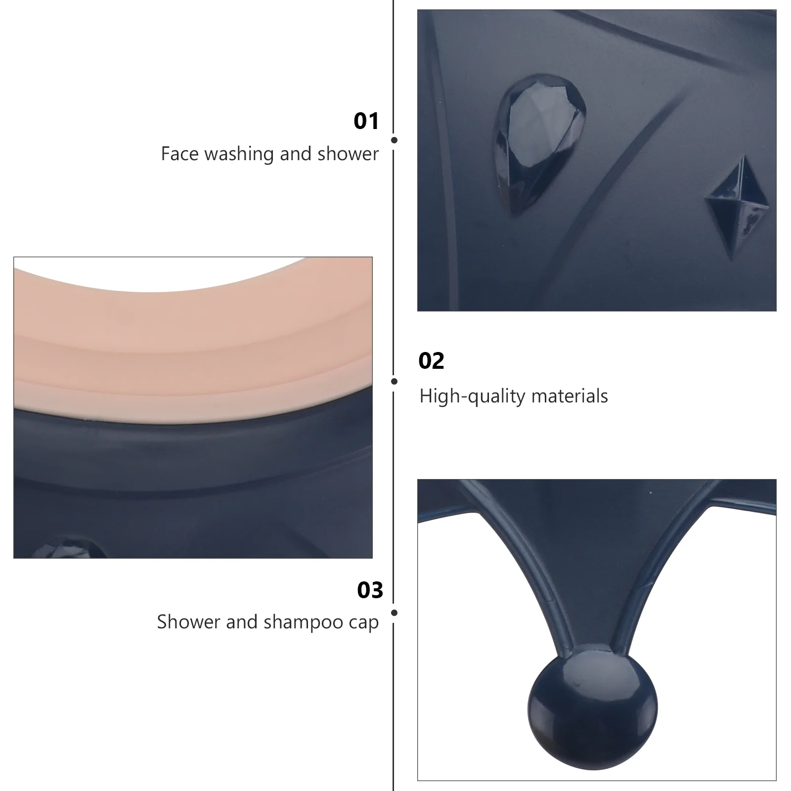 

2Pcs Cute Baby Shower Caps Waterproof Hair Washing Hats with Drainage Brim for Bathing Cutting Hair Outdoor Use