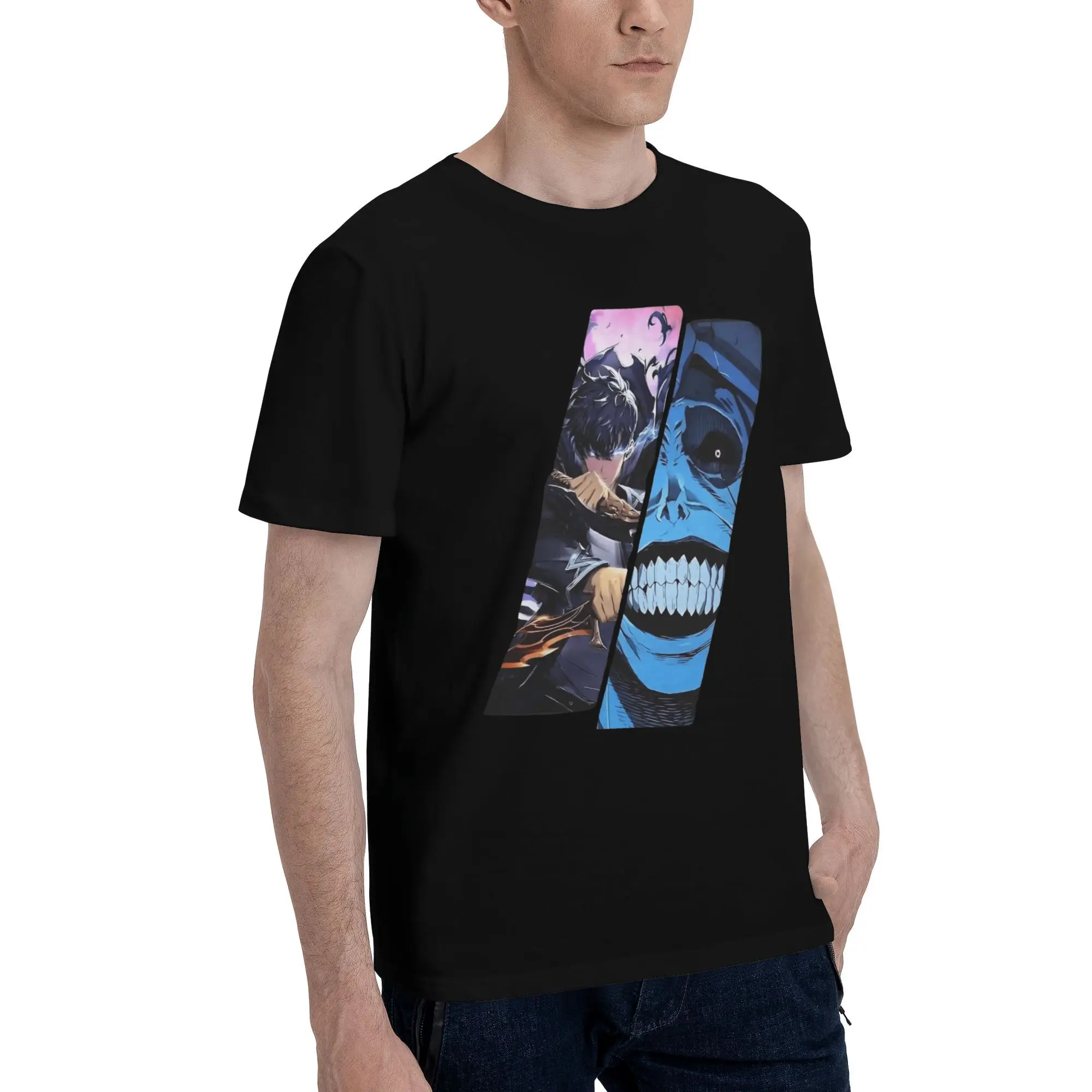 Harajuku T Shirt Solo Levelings 100 Cotton T Shirts The Second Shadow Monarch  Hip Hop T Shirt for Man Summer Y2K PrintClothing