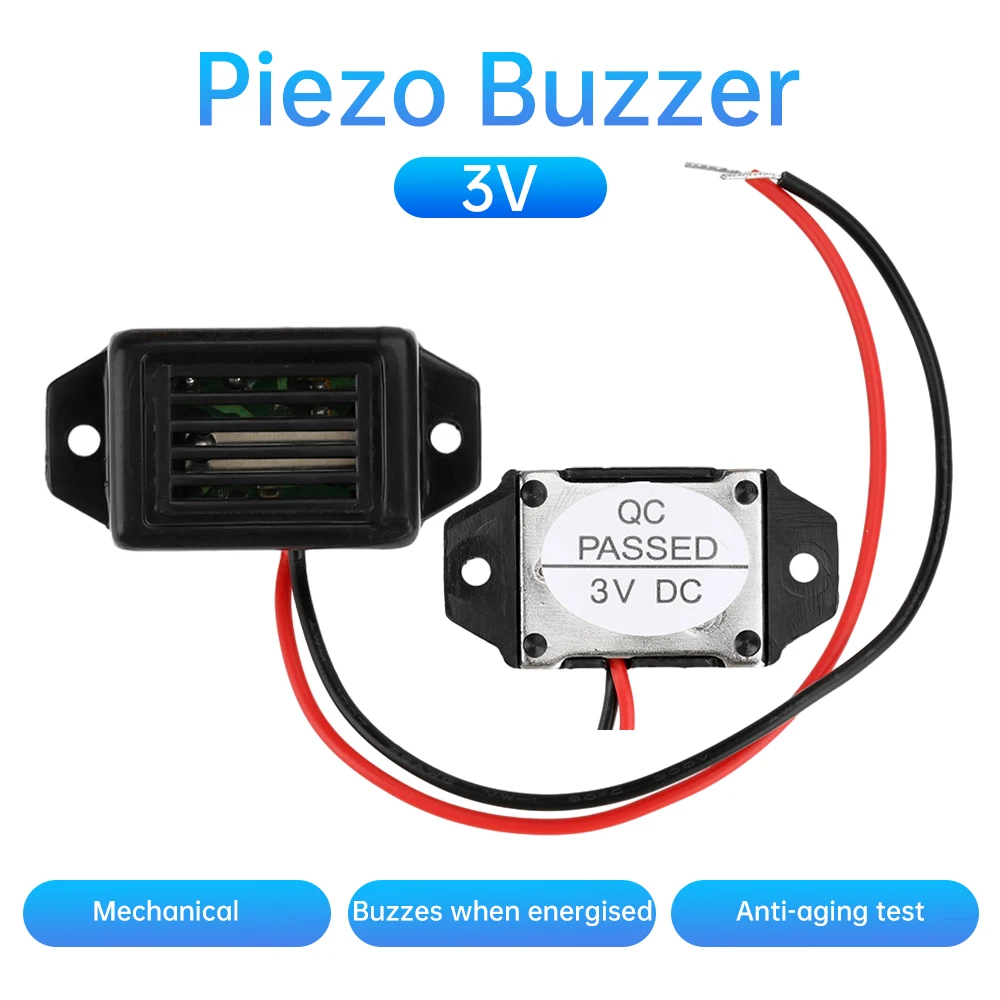 Cicalino Attivo 85dB 3V/6V/9V/12V – Allarme Meccanico Con Oscillatore Integrato, 23x17x15mm, Per Sistemi Di Sicurezza