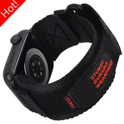 Nylon Strap for Apple Watch Ultra 2 Band 49mm S10 46mm 42mm 44mm 41mm 45mm 40mm Sports Bracelet for Iwatch Series 9 8 7 6 SE 5 4