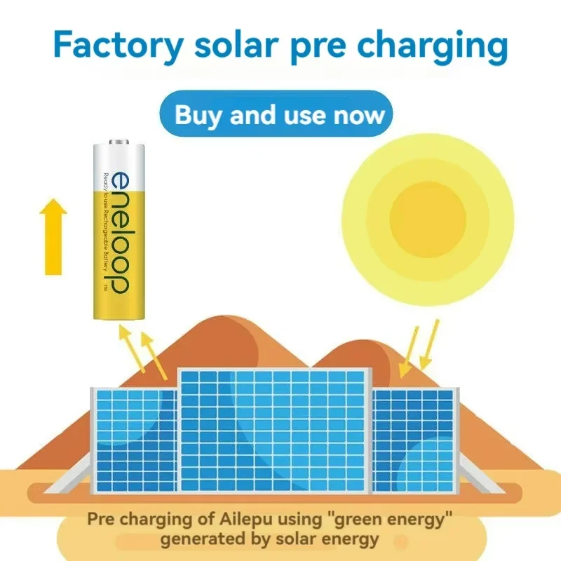 100% Panasonic Eneloop 100% original AA rechargeable battery 1.2v 1900mAh pre-charged nimh suitable for flashlight camera toys