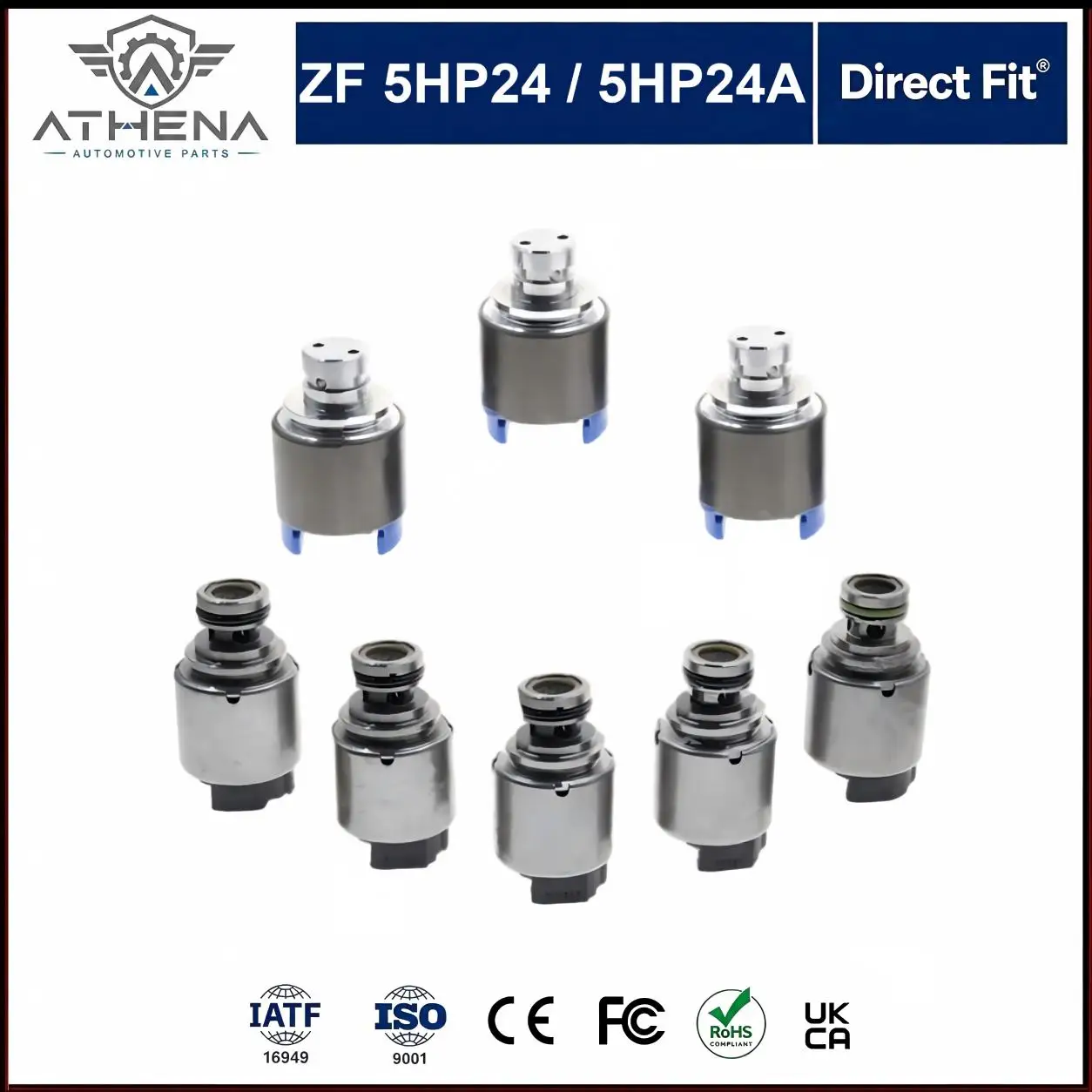 0501314477 0501314478 ZF 5HP24 5HP24A Transmission Solenoid Valve Kit Fit BMW 740i 525i X5 Jaguar XJ8 XK8 Audi