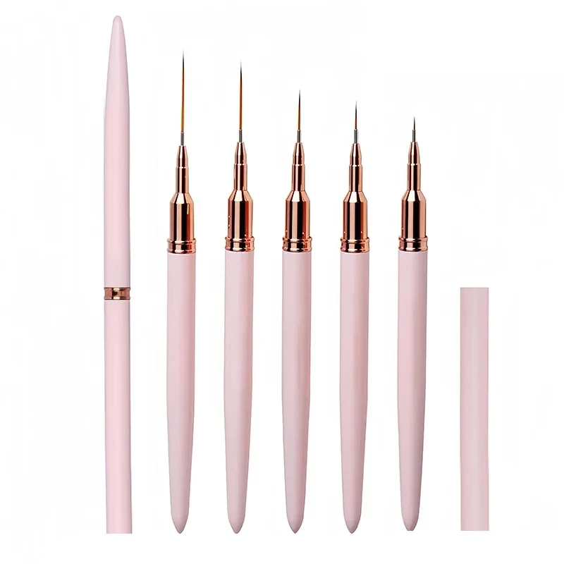 Französisch Streifen Nail art Liner Pinsel Set Nail art Liner Streifen Pinsel 7/9/11/15/25mm DIY Zeichnung Stift UV Gel Malerei Pinsel