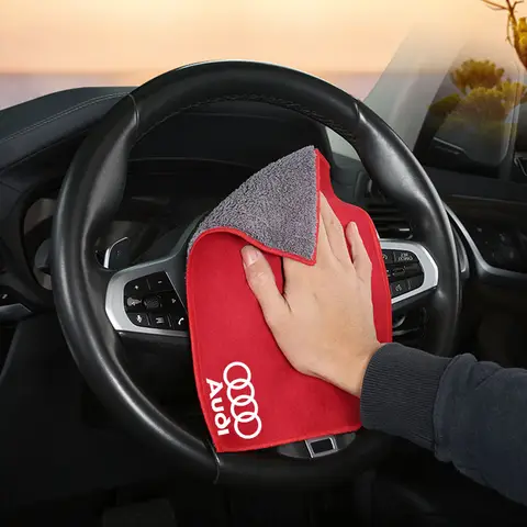 마이크로 화이버 타월 자동차 청소 케어 액세서리 Audi Sline A1 A3 A4 A5 A6 A7 A8 B8 B9 B6 C6 Q2 Q3 Q5 Q7 Q8 TT S3 S4 S7 S8 RS5