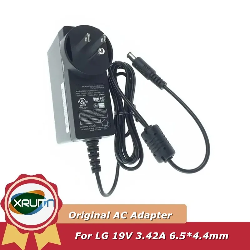 Original 19V 3.42A 65W AC DC Adapter Charger For LG Monitor 32UL750 ADS-65FAI-19 19065EPG-1 19065EPCU-1 Switching Power Supply