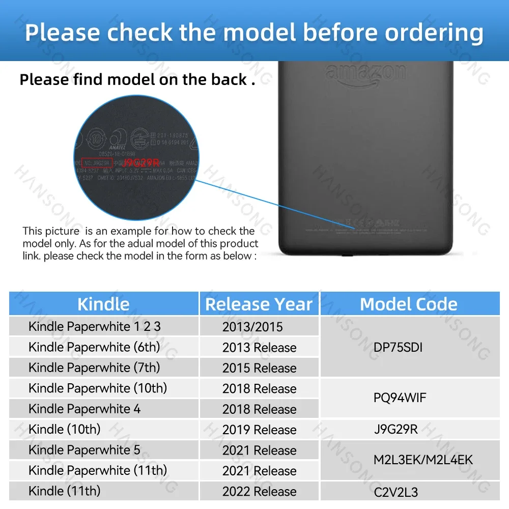 Kindle paperwhite case for 2024 2022 2021 Colorsoft 1 2 3 5 6 10th 11th 12th Generation 6 6.8 7in Magnetic Pouch Cover Shell image 2
