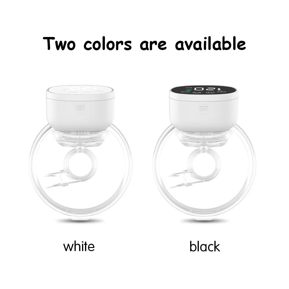 2pcs Wearable Hands Free Electric Breast Pump Silent Invisible Breast Pump 3 Modes 9 Levels of Suction 180ML Capacity