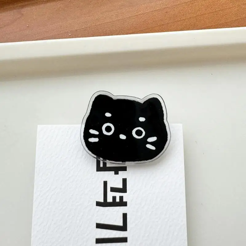 9 Stück Niedliche Cartoon-Katzen-Acryl-Clips, Doppelseitige HD-Muster-Lebensmittelbeutel-Verschlussclips für die Aufbewahrung von Snacks in der Küche – Detail 6