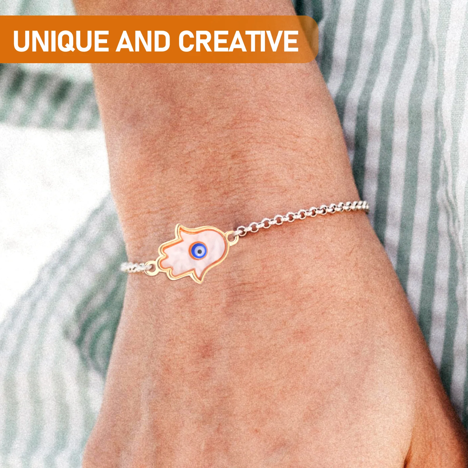 

10 Pcs Diamond Bracelet Pendant Necklaces Charms DIY Jewelry Findings Material Making Pendants Evil Eye Accessory Beads Pendent