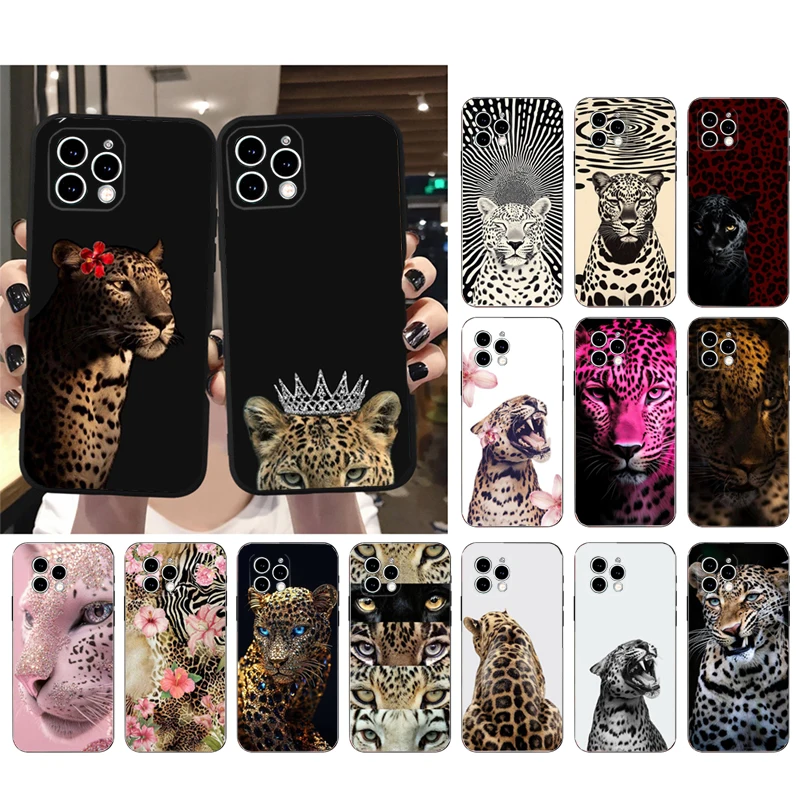 

Cheetah leopard panther Phone Case Carcasa Funda For iPhone 17 Pro Max Air 17 16 15 14 13 Pro Max 15 16 Pro 15Plus