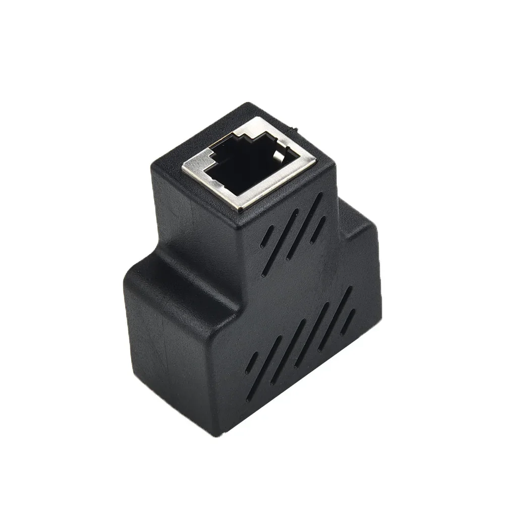 Metal Splitter Adapter Practical Replacement Black Useful Plug 1 To 2 Tool Mini Network Socket Switch Hot Sale