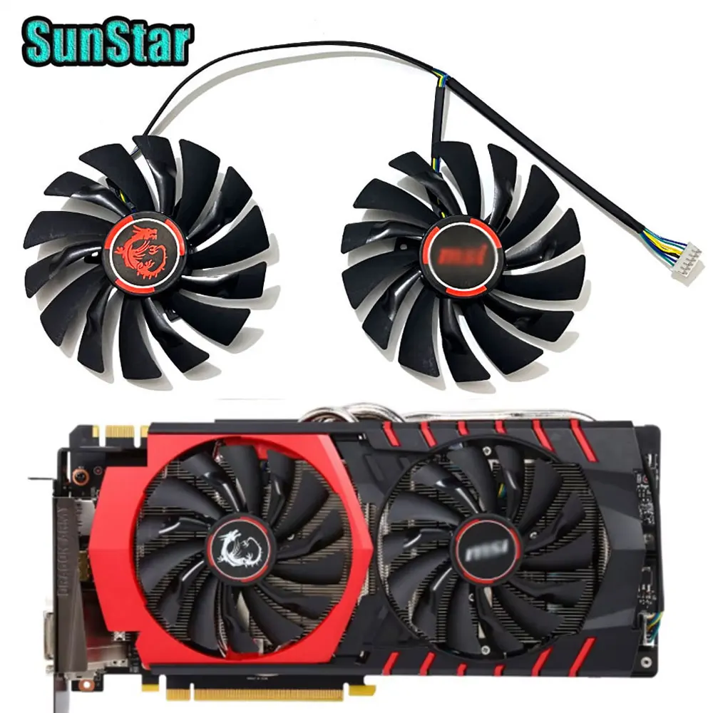 

NEW 95MM PLD10010S12HH GTX 970 980 GPU Cooler FAN For MSI R9 390 R9 380 R7 370 GTX 980 980Ti 970 960 950 Video Card Cooling Fan