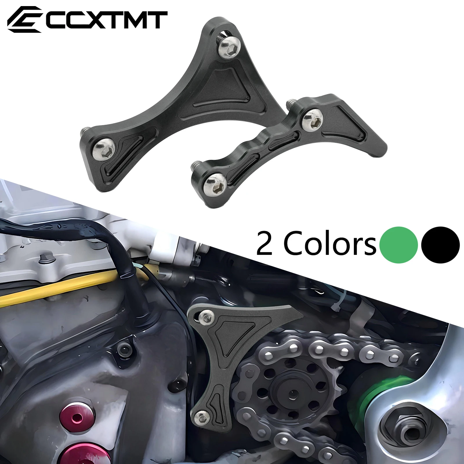 Dla Kawasaki KX250F KX450F KX 250F 450F 2004-2015 2016 CNC aluminiowa osłona osłona zębatki łańcucha pokrywy skrzynka Saver osłona silnika