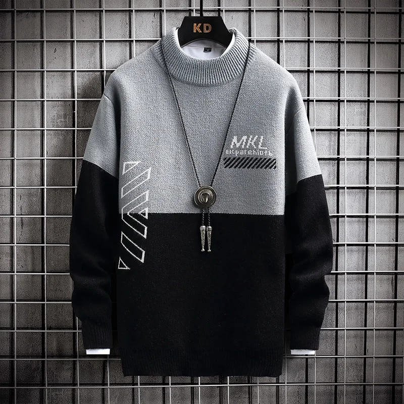 Fashion Sweater For Men Pullovers Men's Clothing Knit Men's Sweat-shirt Autumn Casual Hombre Warm Solid Spring Male Streetwear