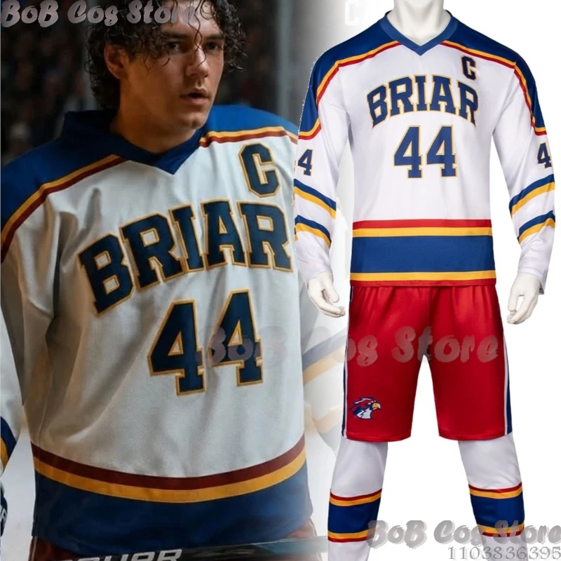 Disfraz de Cosplay de Garrett Graha de OffCampus Tv, uniforme de hockey sobre hielo, conjunto completo de ropa deportiva, pantalón, calentadores de piernas, disfraz de hombre para Halloween