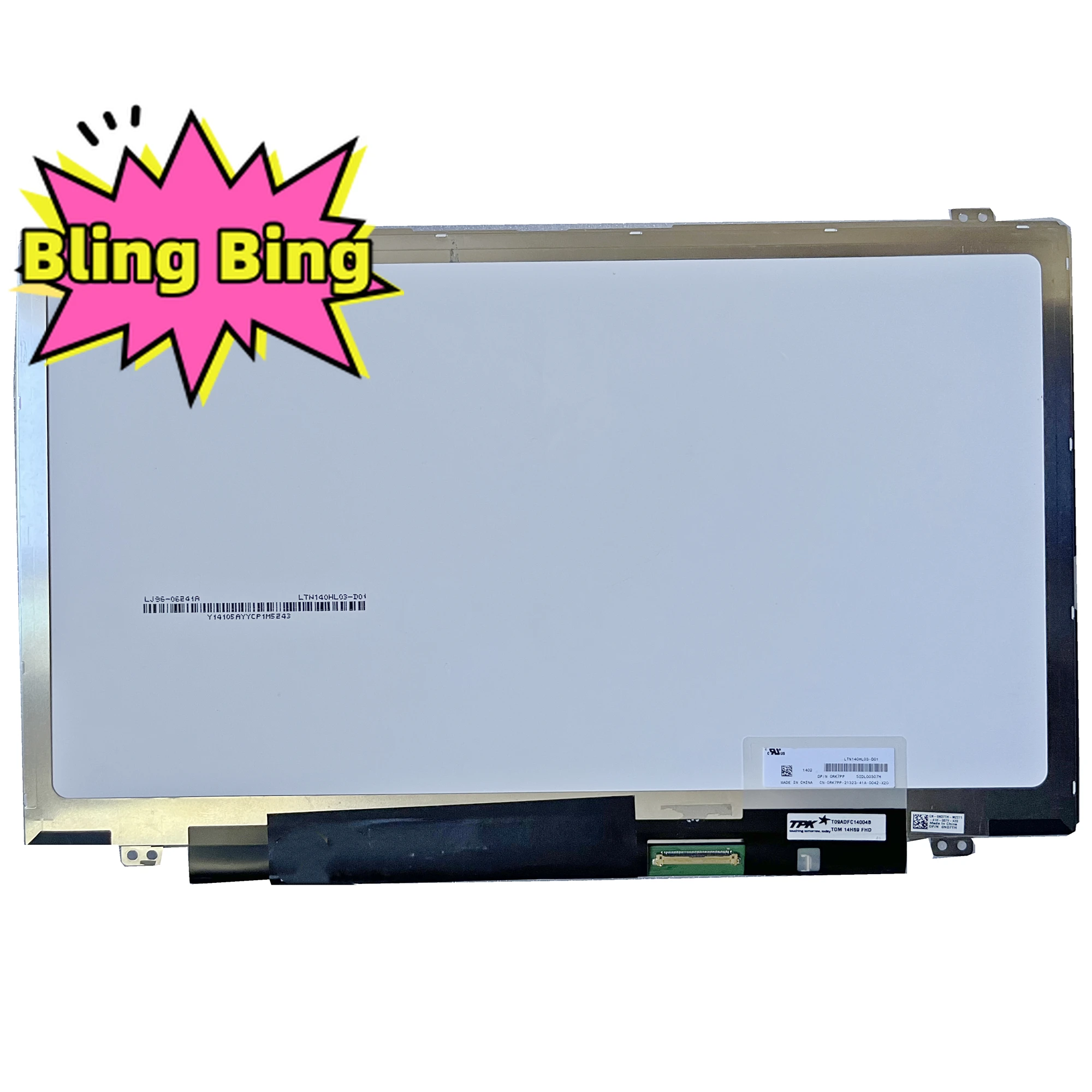 

LTN140HL03-D01 DPN ORK7PP 14.0 inch LTN140HL03 D01 Matrix Laptop LCD screen