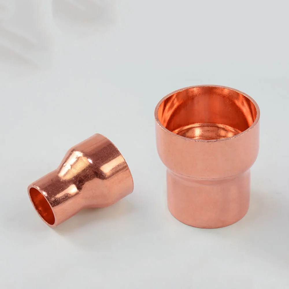Copper Reducer Coupling TP2 Pure Copper Reducing Straight Pipe Fitting Welding Refrigeration Air Conditioner Connector