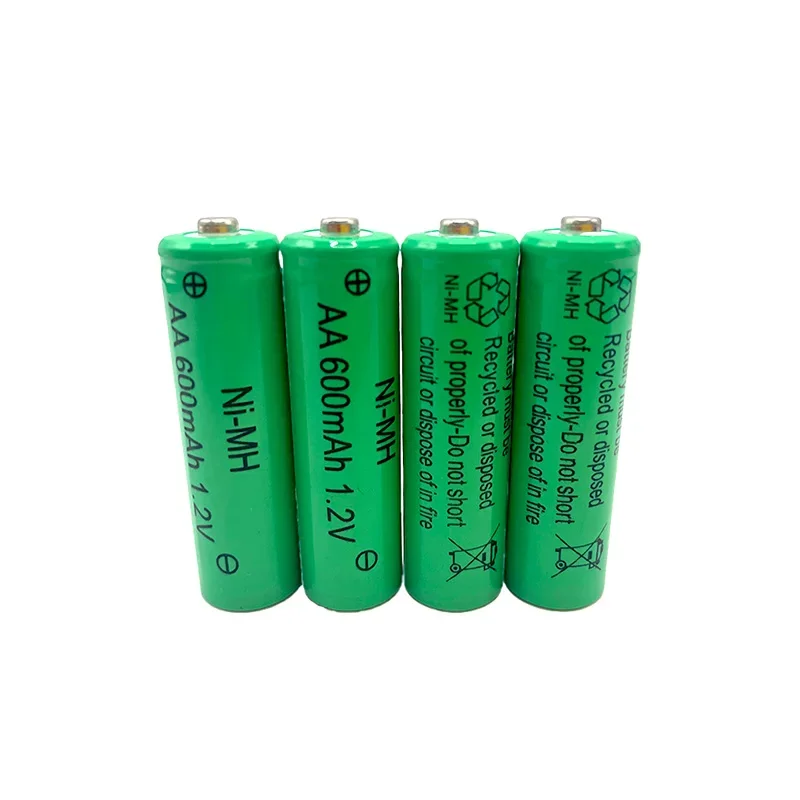 Bateria recarregável para vários dispositivos, Camera Game Console lanterna, Barbeador elétrico, NI-MH, AA, 1.2V, 600mAh, 16pcs, total, 16pcs