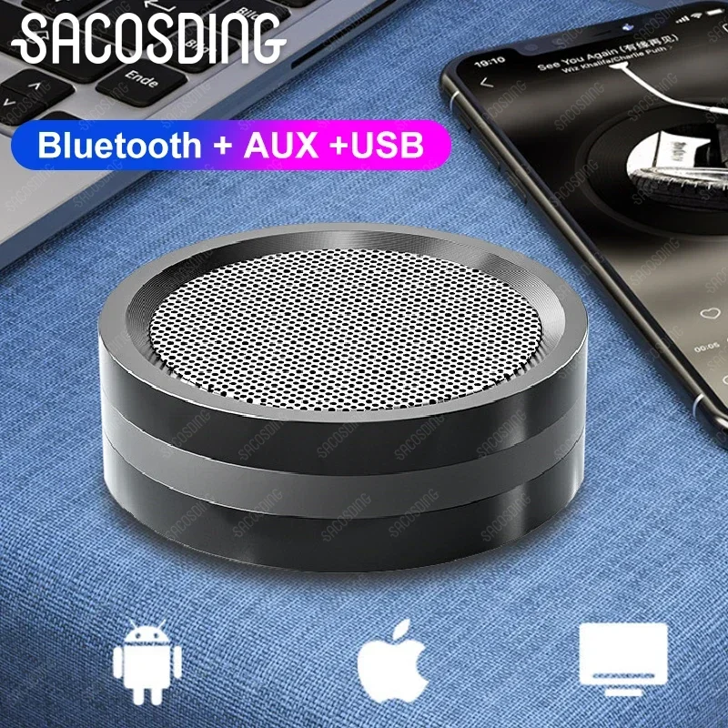 2024 Wirless Bluetooth Speaker Built-in mic Car Call TF USB Outdoor Column Bass Mini Portable Wireless Speakers TWS Subwoofer