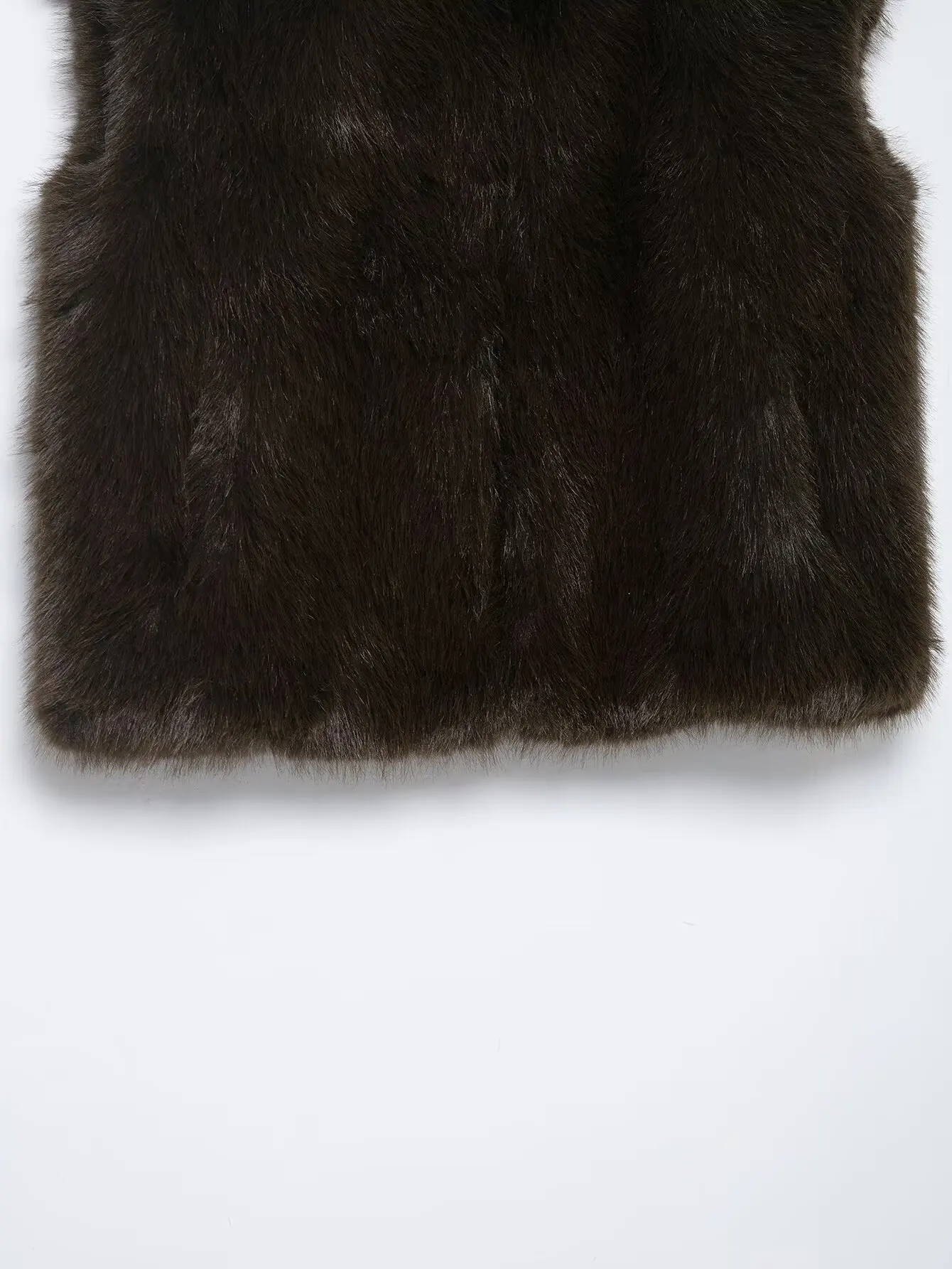 Herfst Winter Modieus Vest Casual namaakbont Mouwloze top Commuter Rits Effen kleur Jas Dames Slim-fit vest met hoge hals