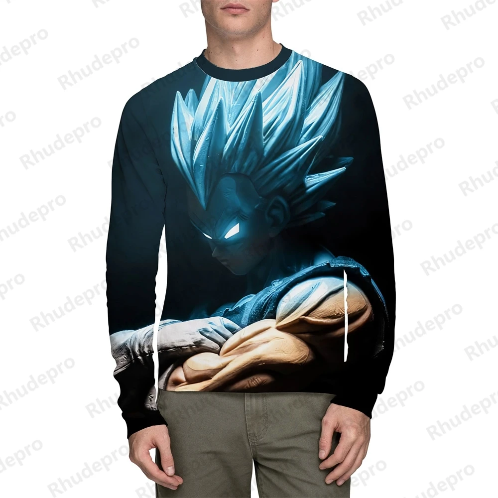 

2024 TShirts Dragon Ball Vegeta Men Shirt Men's Long Sleeve T-shirt T Shirts Super Saiya Tops Streetwear Fashion Goku Clothing