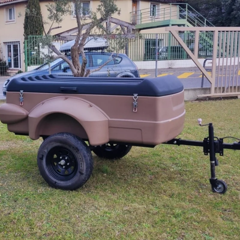 Outdoor Travel Trailer 3 Wheel 4  Wheel Motorcycle Cargo Trailer DIY Plastic Trailer With Folding Tents and Bicycle Racks