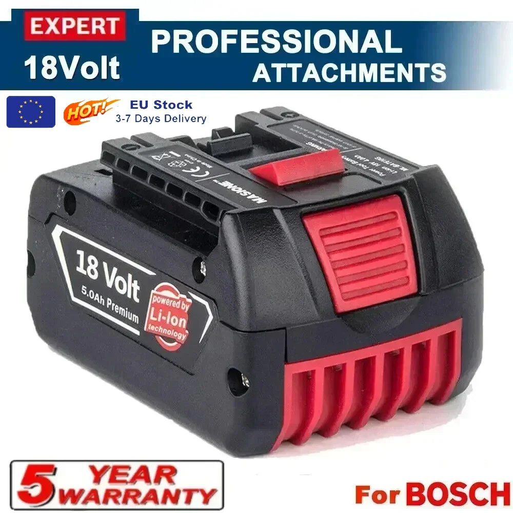 

High-Performance For BOSCH 18V 6.0Ah LITHIUM-ION BATTERY GBA 18v 4.0/5.0 Ah Professional GBA GSR GSB BAT609 Rechargeable Battery