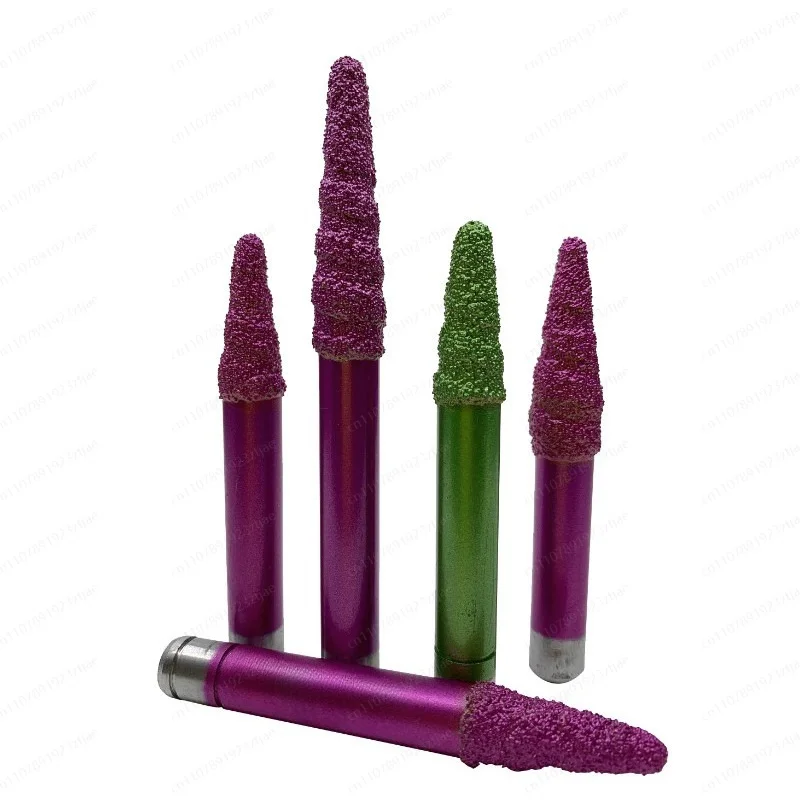 Multi-Layer Cladding Diamond Engraving Bit – Tapered & Ball Nose CNC Tool for Granite Stone Router