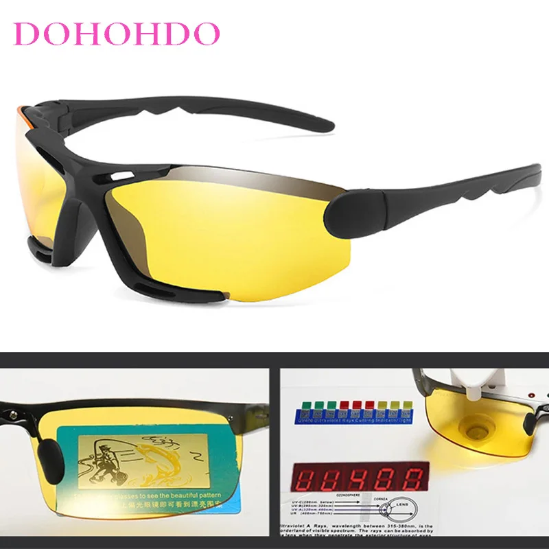 

2026 New Polarized Sunglasses Men Women Driving Night Vision Square Frameless Sun Glasses UV400 Anti-Glare For Male Goggles Очки