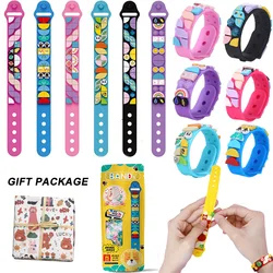 6Pcs/set DIY Building Blocks Bracelet Toy Fun Silicone Wristband Bracelet Making Kit For Kids Birthday Holiday Gift Fine Package