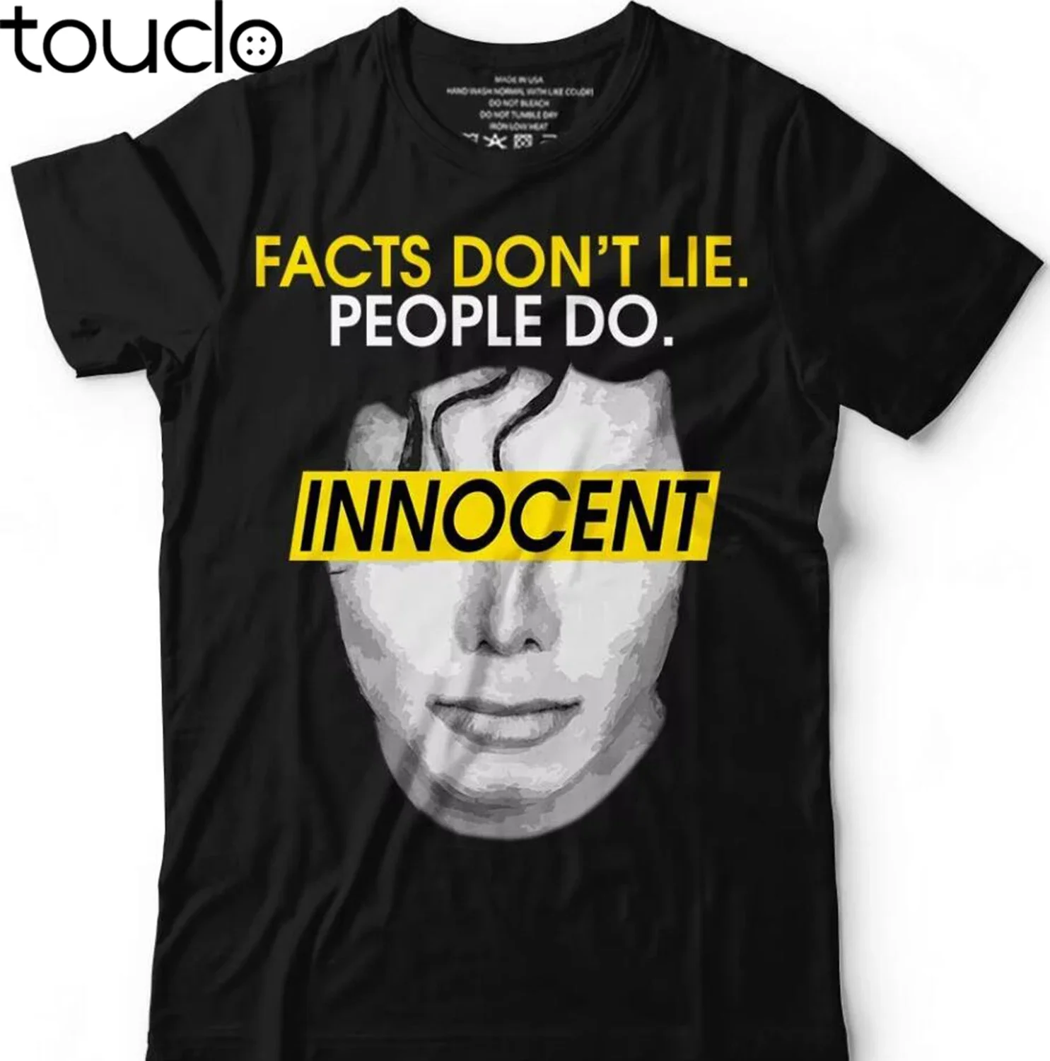 Innocent Michael-Jackson King of Pop Facts Don'T Lie People Do Customized Shirt  New Short Sleeve Men Cotton Custom T Shirt