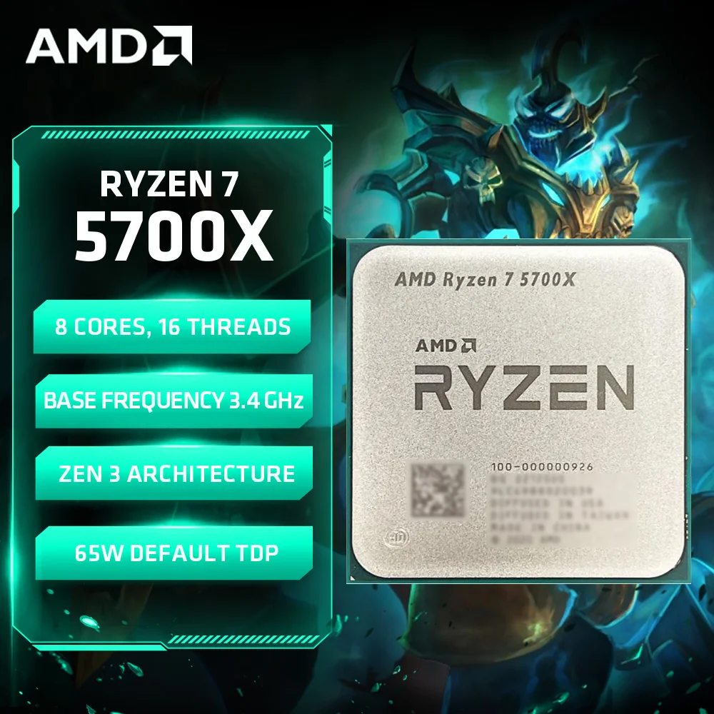 Brand New AMD Ryzen 7 5700X 8-Core 16-Thread Up to 4.6GHz Zen 3 AM4 Socket Desktop CPU Processor without Package