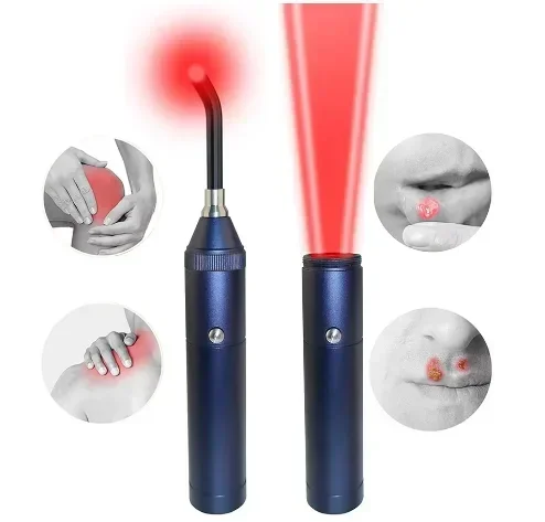 Cold Sore Laser Therapy Device for Canker Sore Lip Herpes Oral Ulcers Nasal Soreness 3 in 1 Body Pain Relief Device