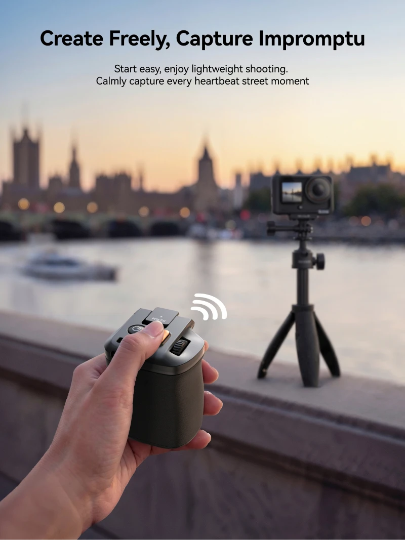TELESIN Hilfshandgriff ZOOM Abnehmbares Fernbedienungs-Set für DJI OSMO Action6 Rabbit Cage Schnellverschluss-Schutzhülle – Detail 4