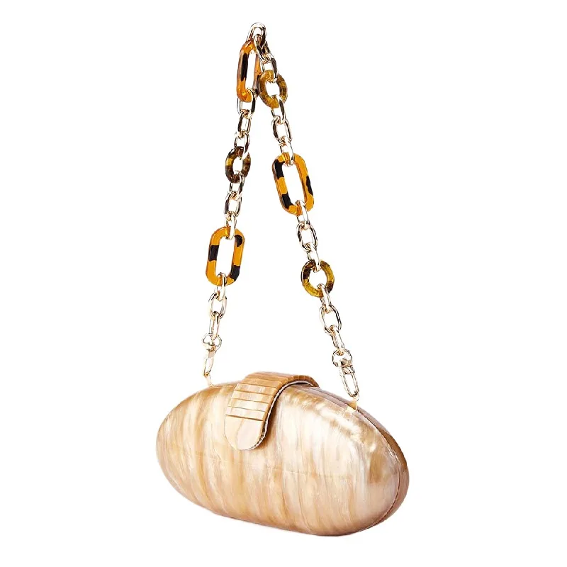 

Перламутровый акриловый овальный клатч, вечерняя сумка абрикосового цвета, модные женские сумки через плечо, роскошная брендовая пляжная роскошная сумка