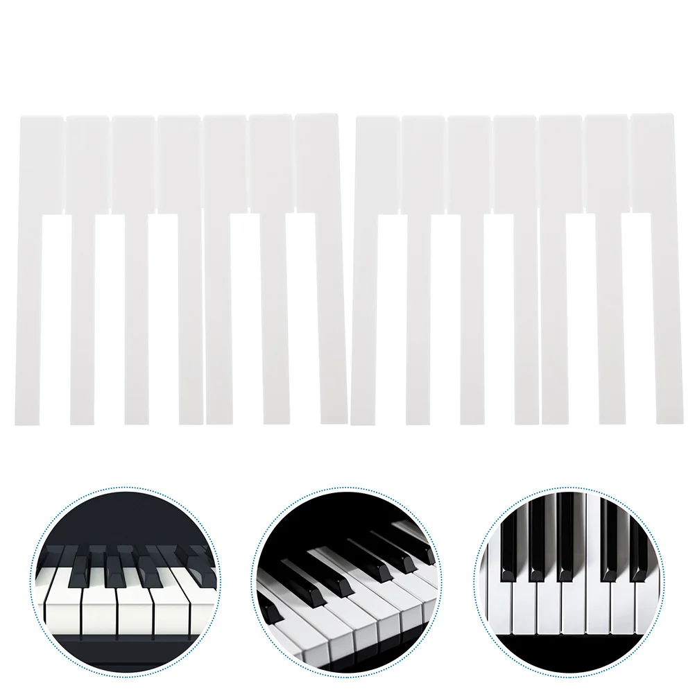 

52 Pcs Piano White Keytops Acrylic Repair Tops Keyboard Parts Accessories Supplies Piano Replace Key Tops Piano Accessories