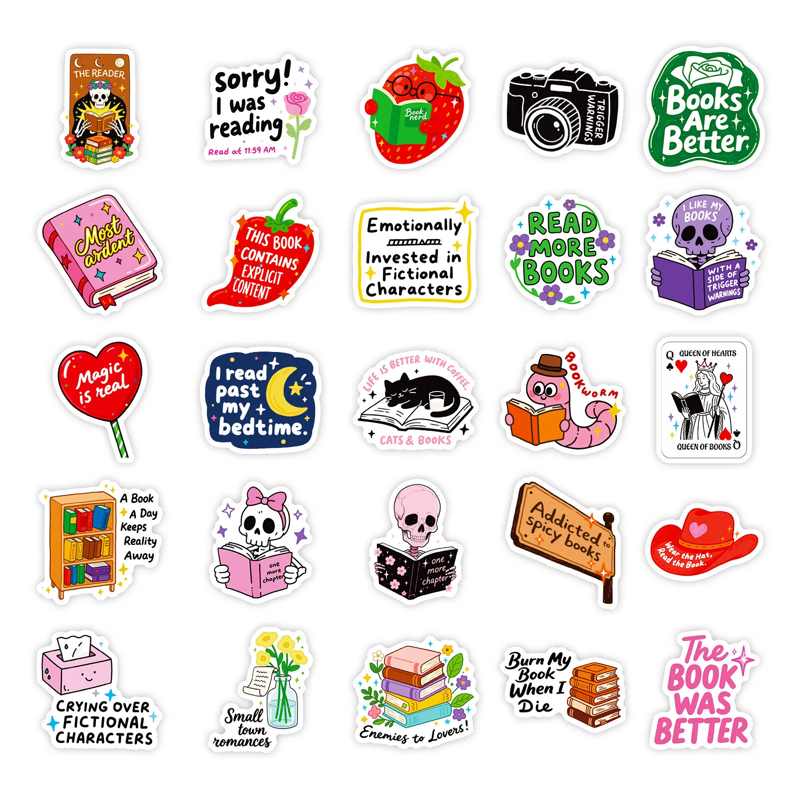 สติกเกอร์ตกแต่งกันน้ำ 56 ชิ้น ลายหนังสือ สร้างแรงบันดาลใจ สำหรับตกแต่งกราฟฟิตี้ ของเล่น DIY ติดกระเป๋าเดินทาง โทรศัพท์ จักรยาน กีตาร์