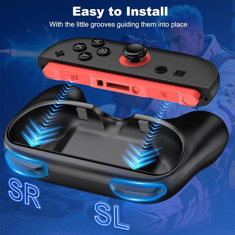 2 قطعة Joy-Con القبضات لنينتندو سويتش 2 Joypad قبضة اليد حامل تحكم غمبد حامل قوس ل NS التبديل 2 اكسسوارات