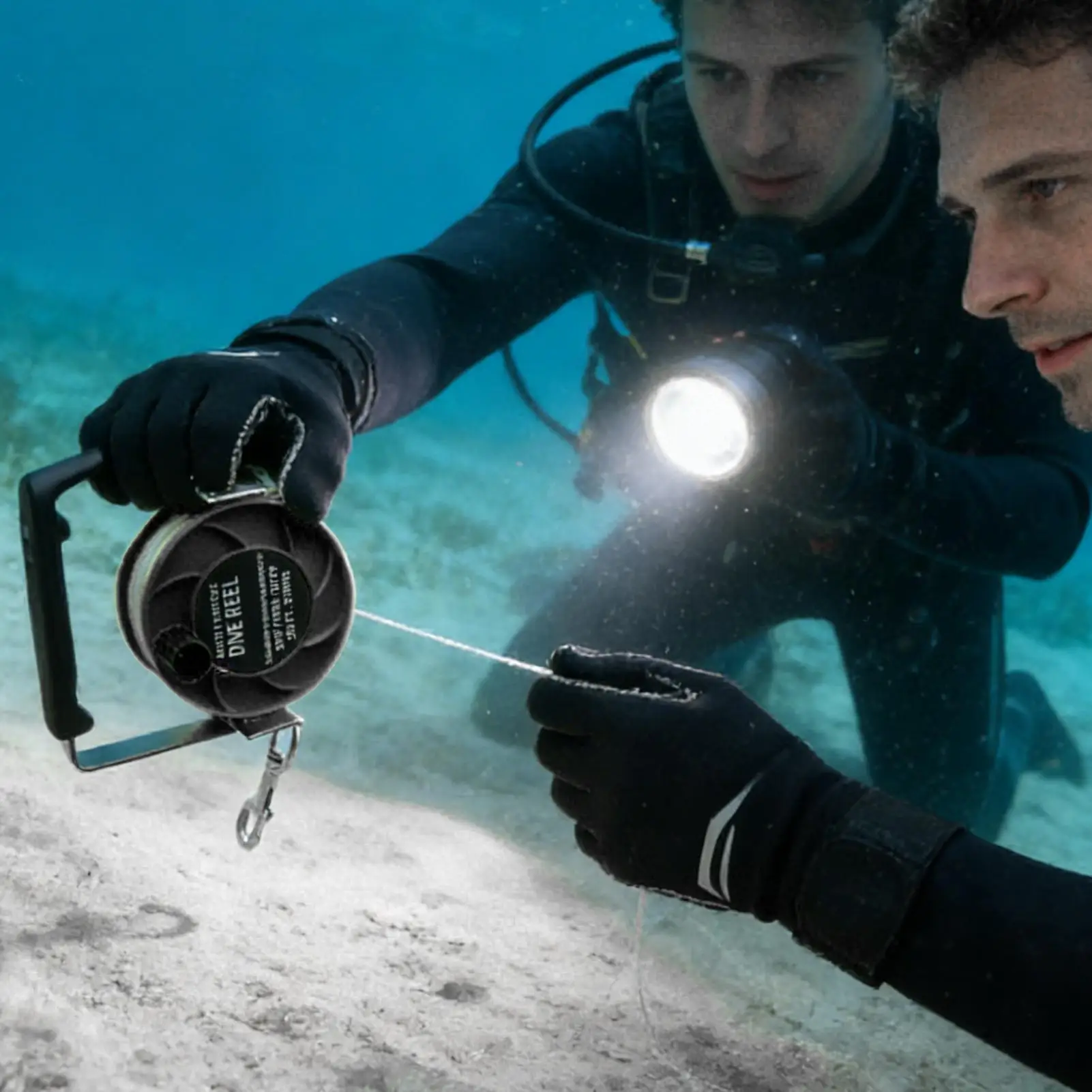 

Катушка для дайвинга, 290 футов, эргономичная сверхмощная регулируемая нейлоновая стабильная катушка для дайвинга для подводного плавания, подводной охоты, лодки, уличного пляжа