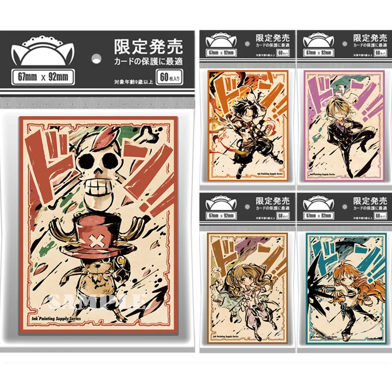 

60pcs/set Nami Sanji Charlotte Pudding Flash Card Sleeve PTCG Anime Game Collection Card Protective Cover Gift Toy 67*92mm