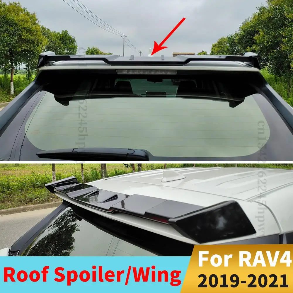 

Air Deflector Sport Roof Rear Trunk Spoiler Wing Racing Boot Lip Splitter For Toyota RAV4 2019 2020 2021 Tuning Body Kit Refit