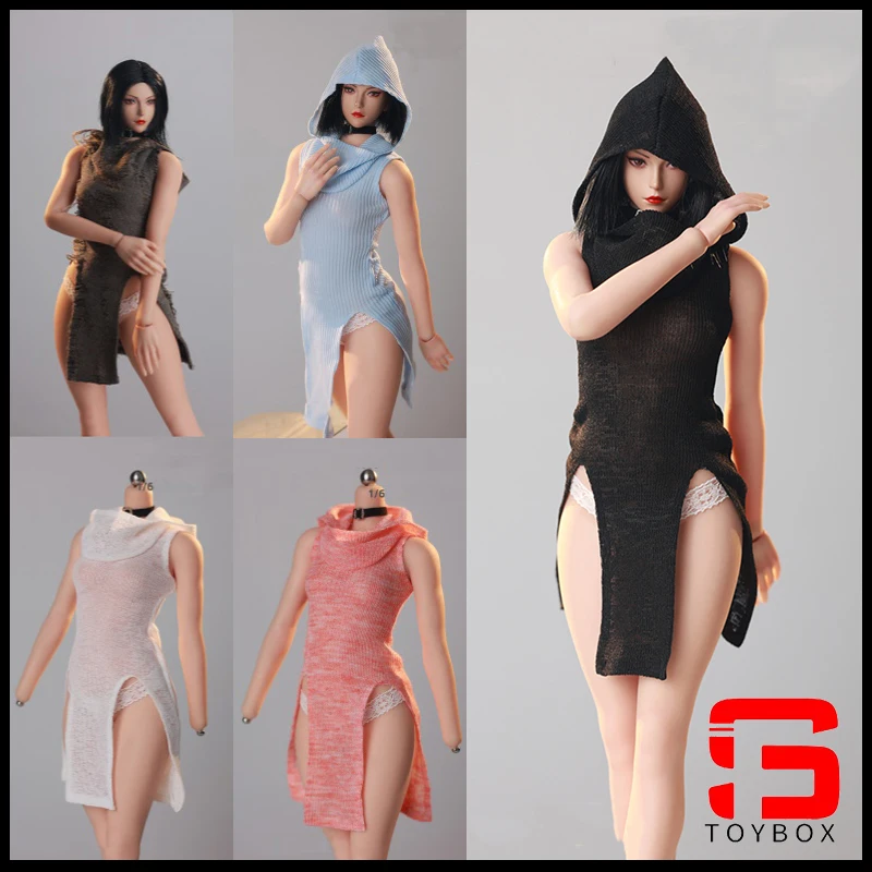 JO25X-04 1/6 Skala Wasteland Stil Mit Kapuze Split Kleid Kleidung Modell Fit 12'' Weibliche Soldat Action Figur Körper