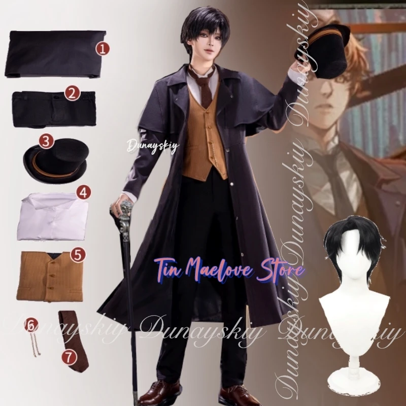 

Lord of Mysteries Anime Klein Moretti Cosplay Tarot Society Founders With European-style Men's Suit Cosplay コスプレ Full Of Suit