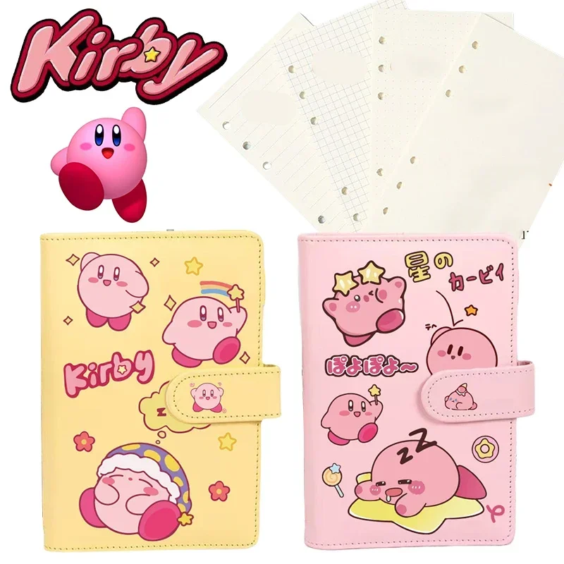 Carnet de notes Kirby Kawaii pour filles et femmes, cadeau d'acquisition, petit journal, journal intime, bloc-notes, cuir chevelu adt, recharge, page de reliure à spirale