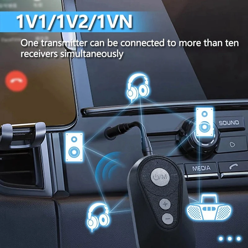 TOP ข้อเสนอ LE Bluetooth Audio เครื่องส่งสัญญาณ V5.4 LC3 Hifi อะแดปเตอร์เพลงสําหรับหูฟังทีวีลําโพงบลูทูธแจ็ค 3.5 มม.