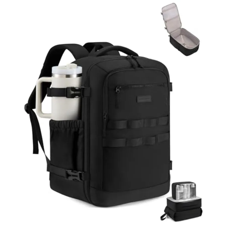 

40L Travel Backpack for Women and Men, TSA Approved Carry On Backpack with 3 Packing Cubes, Waterproof Personal Item Bag Fits 1