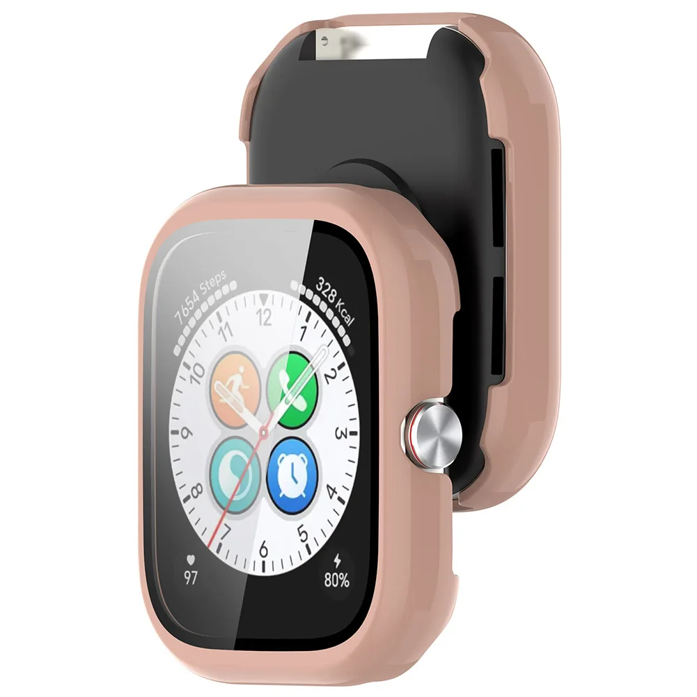 Per Honor Choice Haylou Watch Custodia per orologio per PC con protezione per schermo in vetro temperato Cornice anticaduta a copertura totale antigraffio