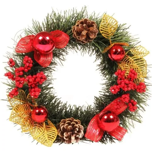 Use At Market Christmas Kokinalı Conifer Wreath Door Ornament 24 cm 1 Pcs