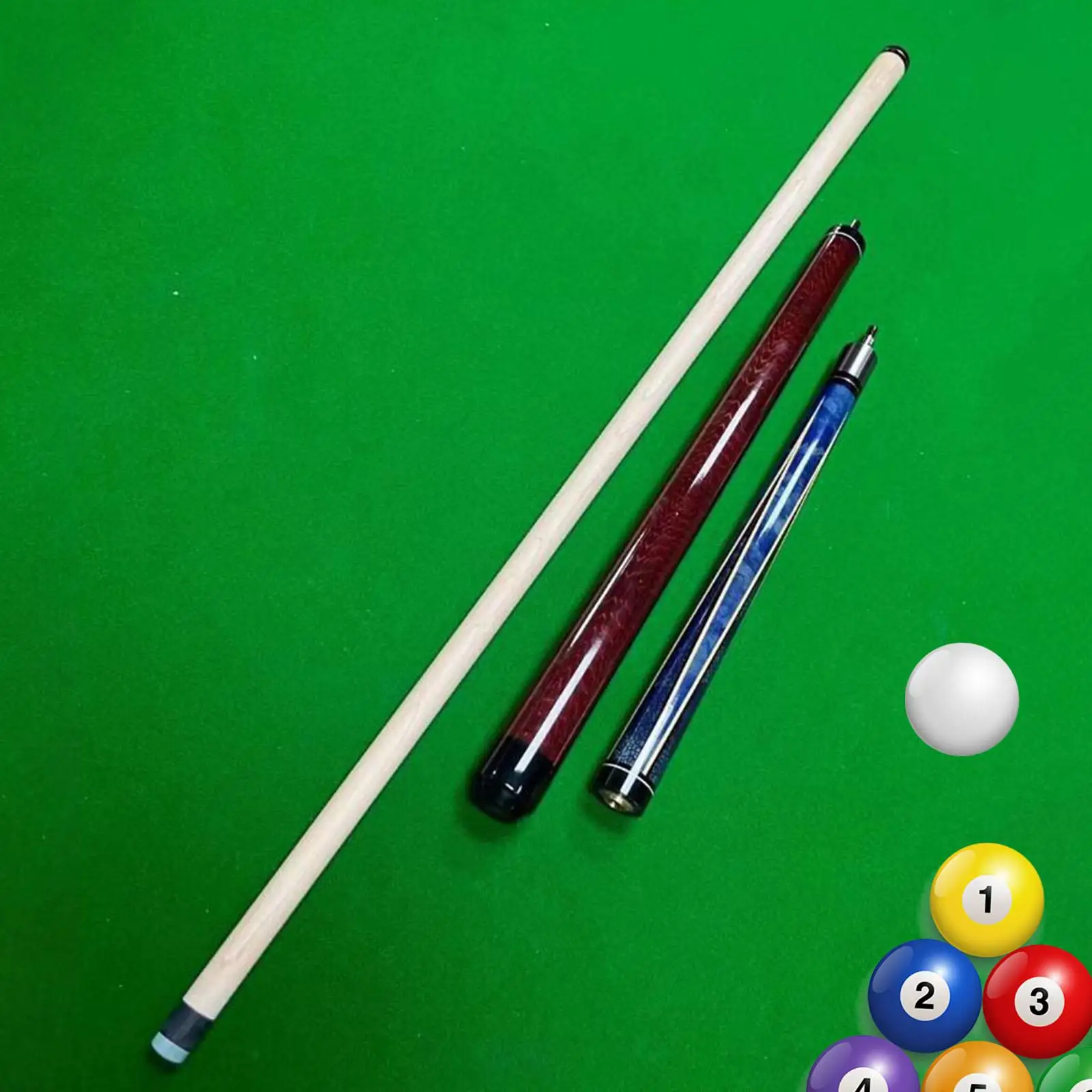 Billard-Pool-Queue-Stick, Jump-Queue, Länge 145 cm, 1/2 geteilter Queue, Holz-Billard-Queue, Pool-Stick für Männer, Frauen, Spieler, Erwachsene, Haus